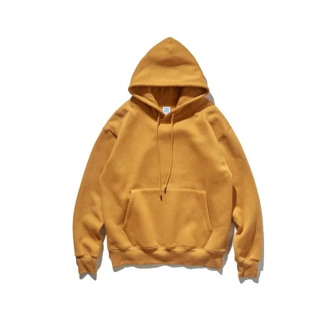 Men Thick Fleece  Thick Velvet Fabrics Winter Hoodies