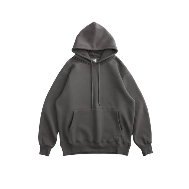 Men Thick Fleece  Thick Velvet Fabrics Winter Hoodies
