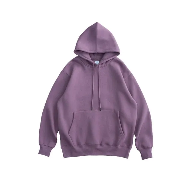 Men Thick Fleece  Thick Velvet Fabrics Winter Hoodies