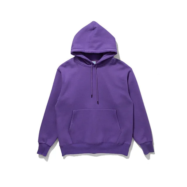 Men Thick Fleece  Thick Velvet Fabrics Winter Hoodies