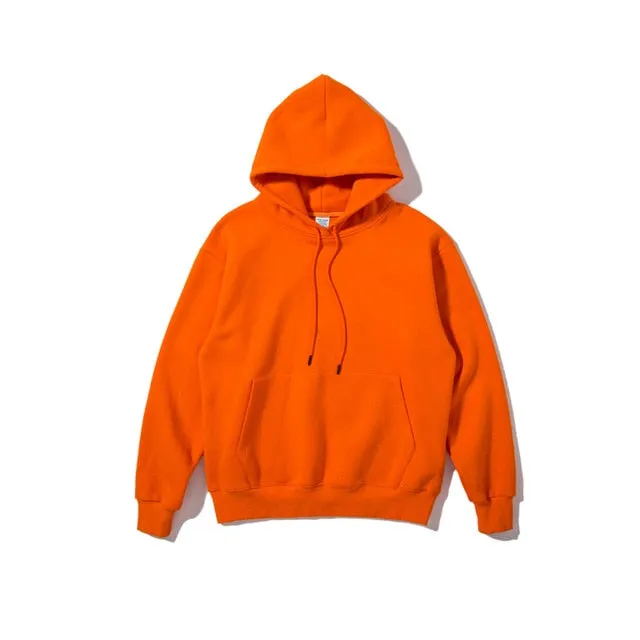 Men Thick Fleece  Thick Velvet Fabrics Winter Hoodies