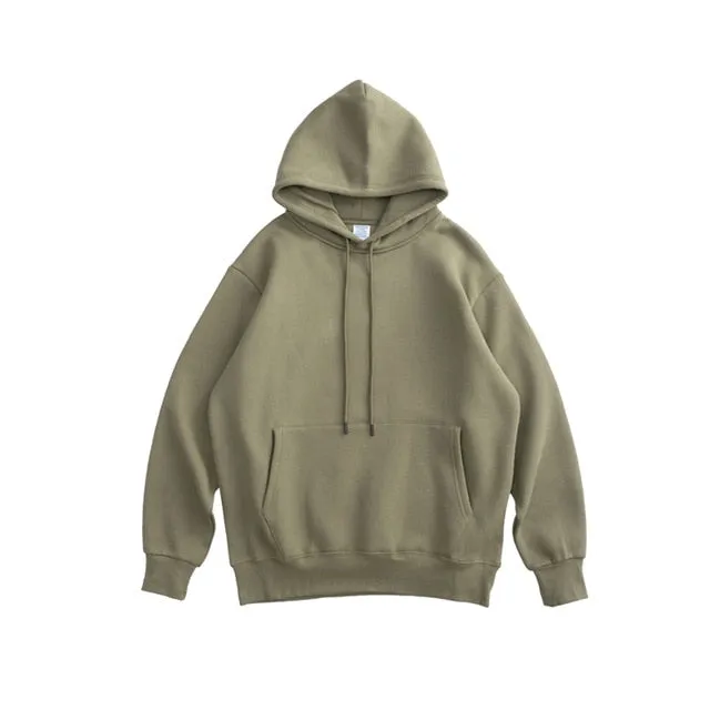 Men Thick Fleece  Thick Velvet Fabrics Winter Hoodies