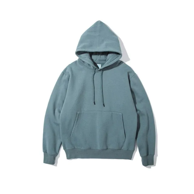 Men Thick Fleece  Thick Velvet Fabrics Winter Hoodies