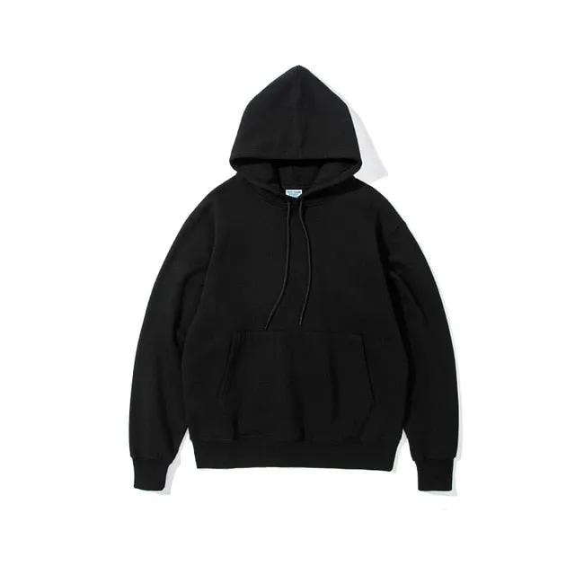 Men Thick Fleece  Thick Velvet Fabrics Winter Hoodies