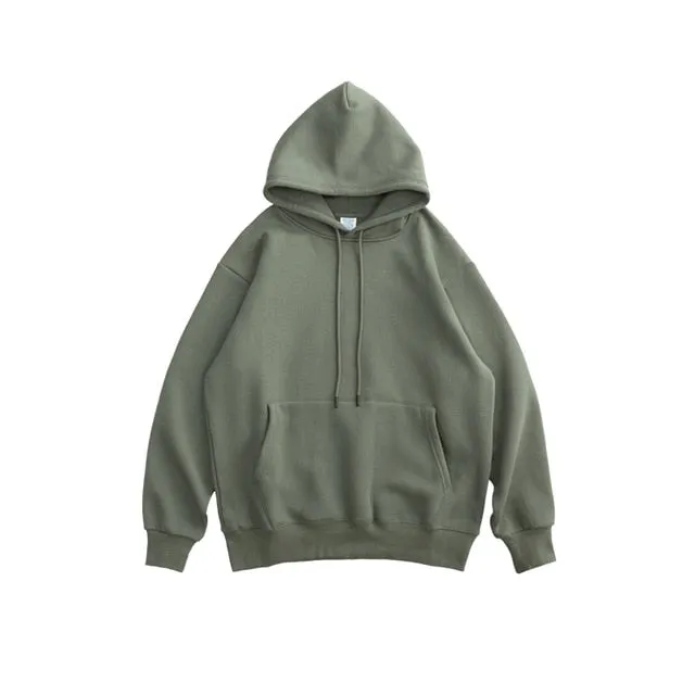 Men Thick Fleece  Thick Velvet Fabrics Winter Hoodies