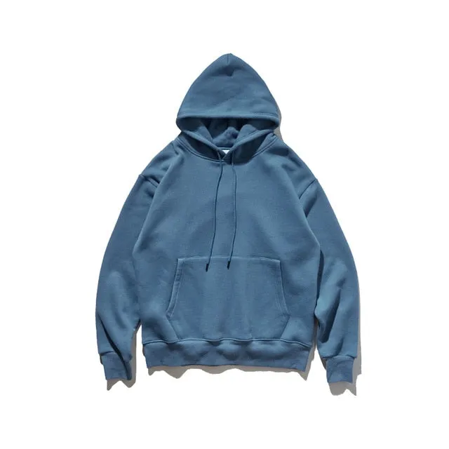 Men Thick Fleece  Thick Velvet Fabrics Winter Hoodies