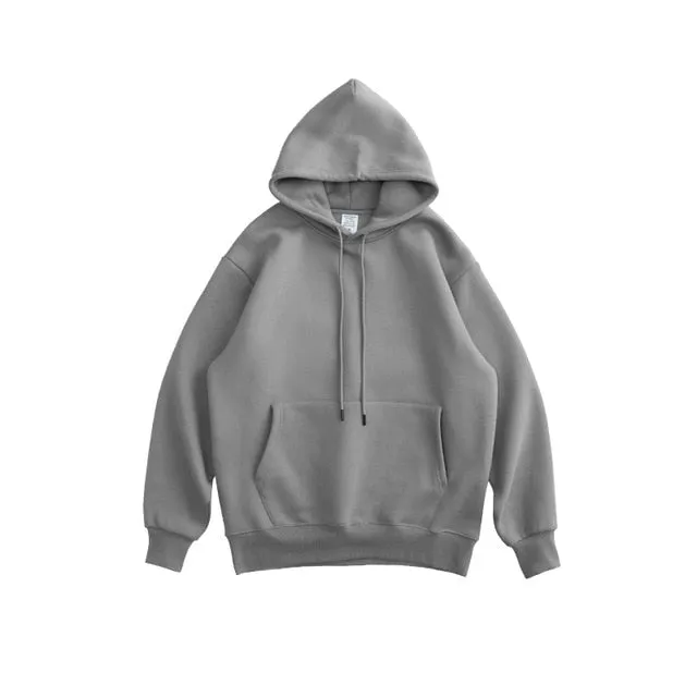 Men Thick Fleece  Thick Velvet Fabrics Winter Hoodies