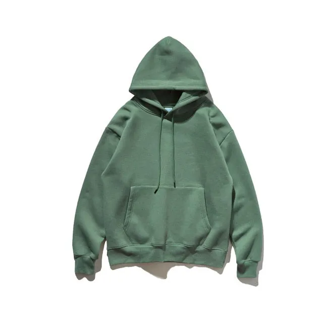 Men Thick Fleece  Thick Velvet Fabrics Winter Hoodies