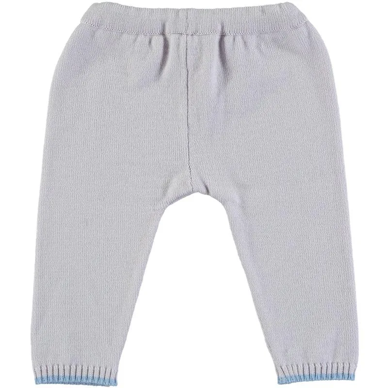 Merino Pearl Grey & Blue Leggings