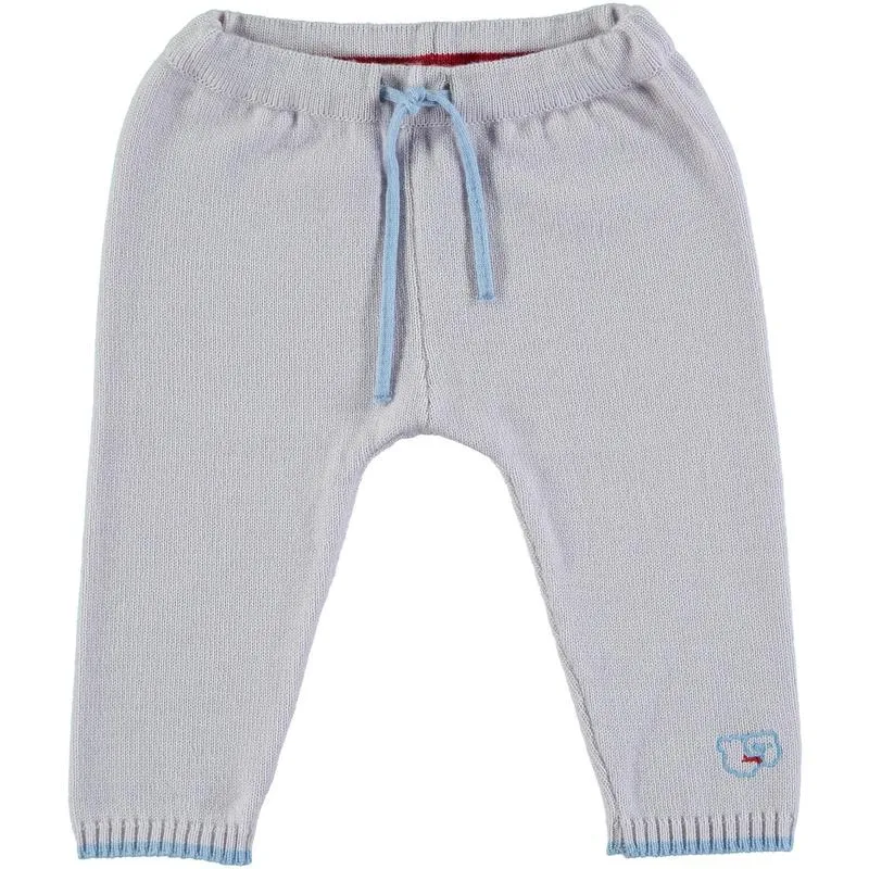 Merino Pearl Grey & Blue Leggings