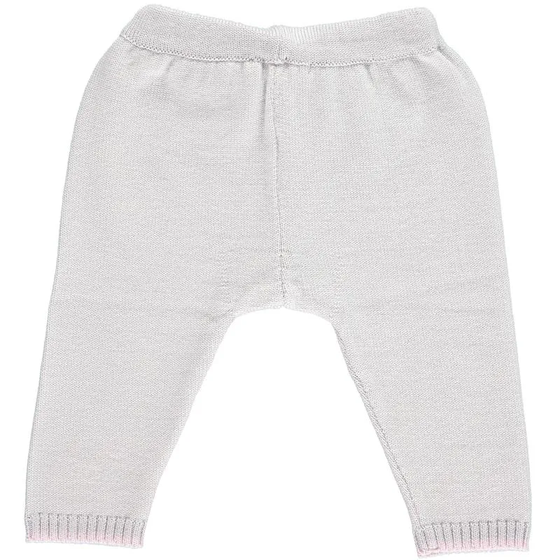 Merino Pearl Grey & Petal Leggings