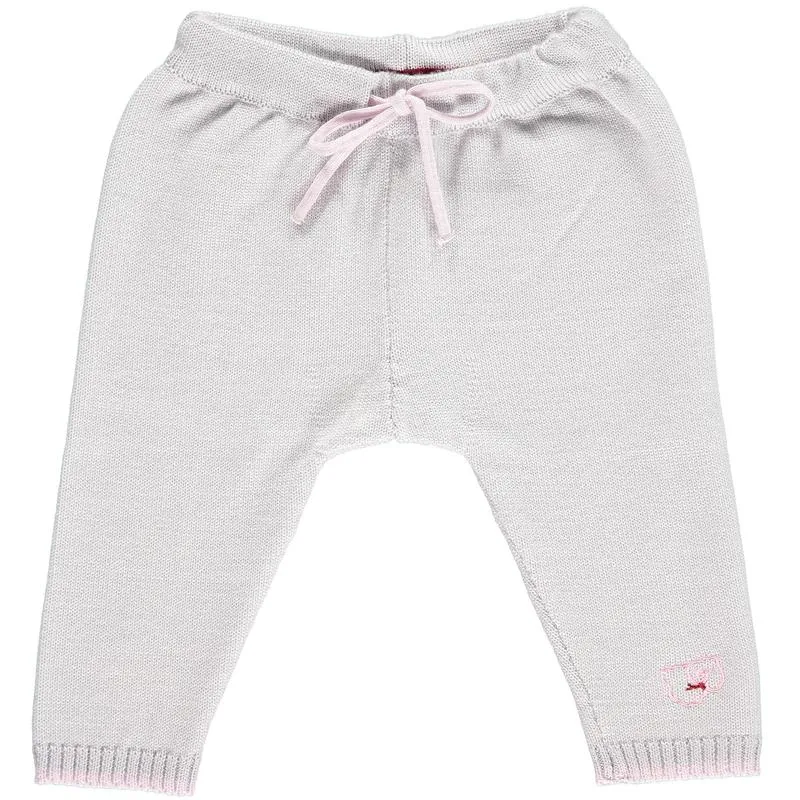 Merino Pearl Grey & Petal Leggings