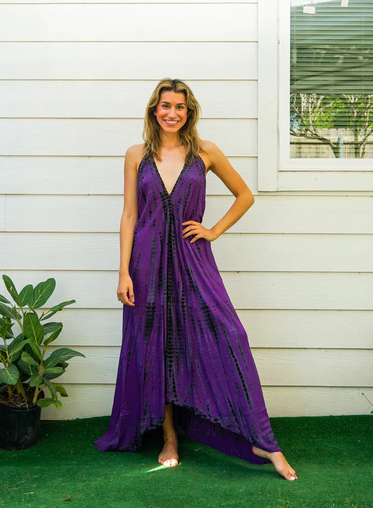 Midnight Amethyst Tie Dye Maxi Dress