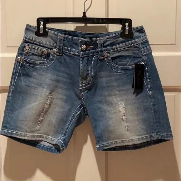 Miss Me Distructed Denim Shorts