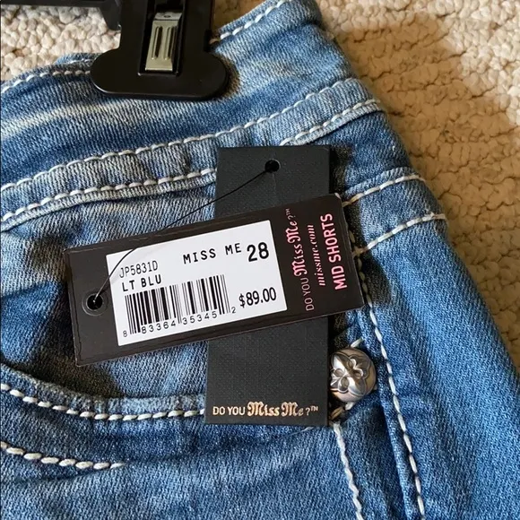 Miss Me Distructed Denim Shorts