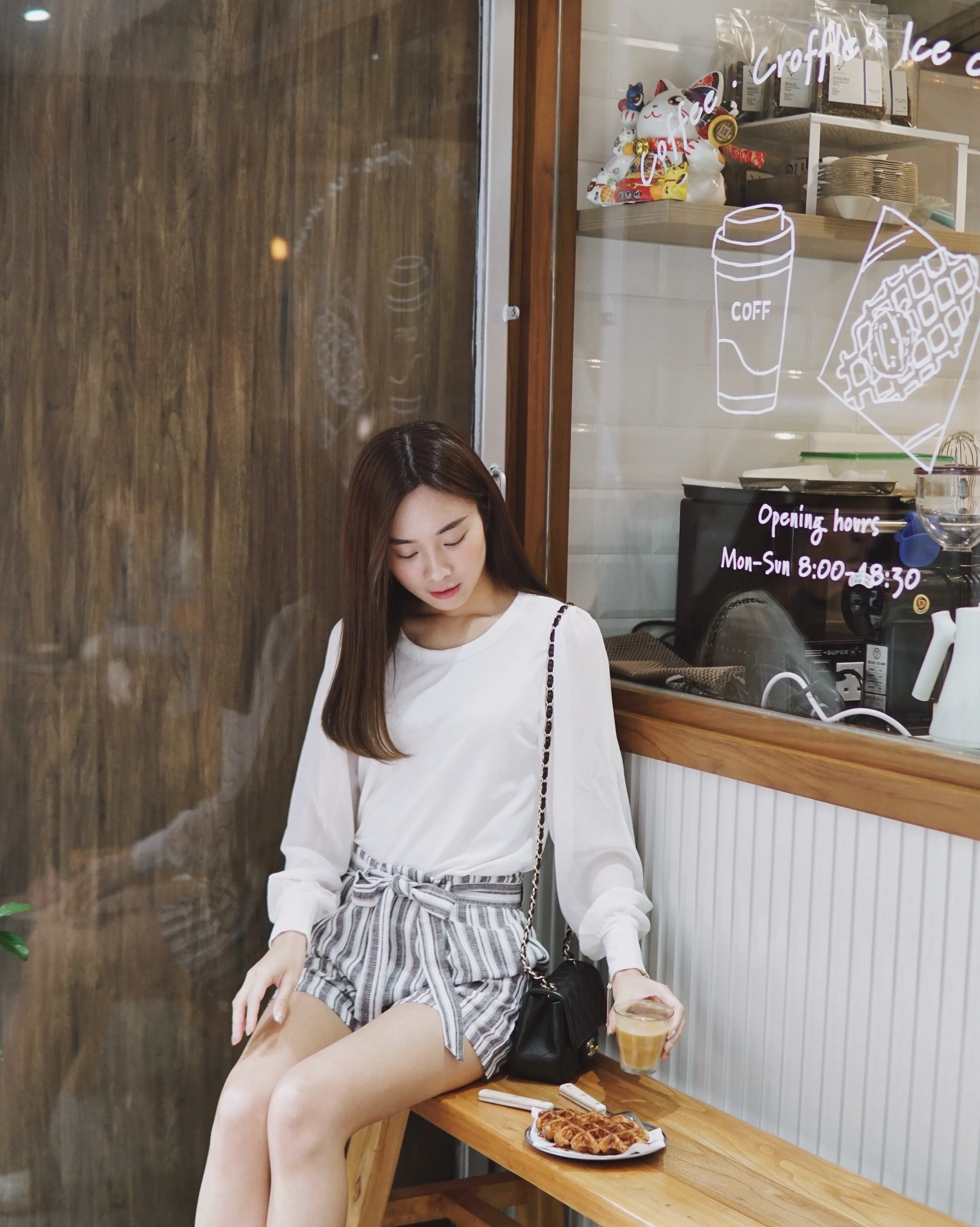 Mixed Stripe Paperbag Short