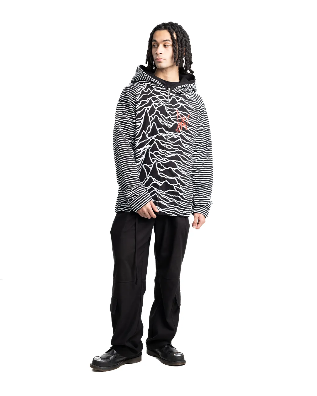 MJB X Joy Division Zip Double Hoodie Black