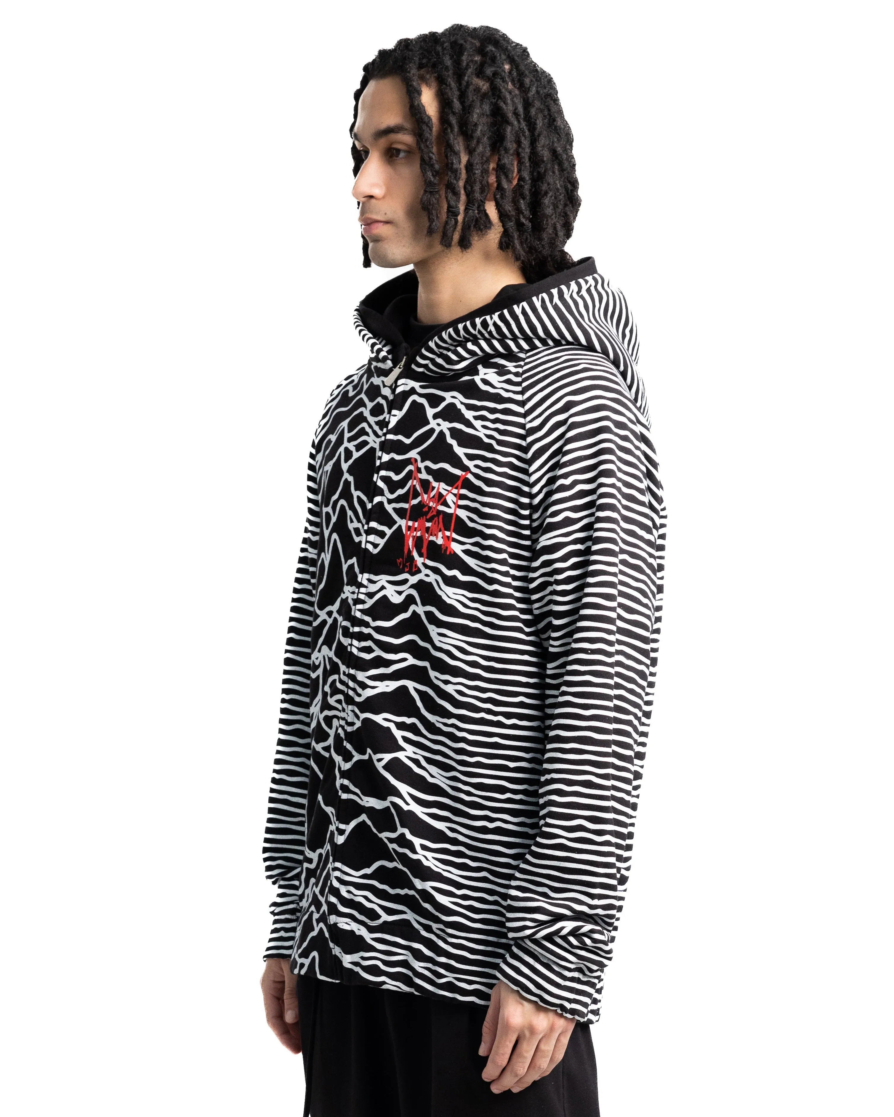 MJB X Joy Division Zip Double Hoodie Black
