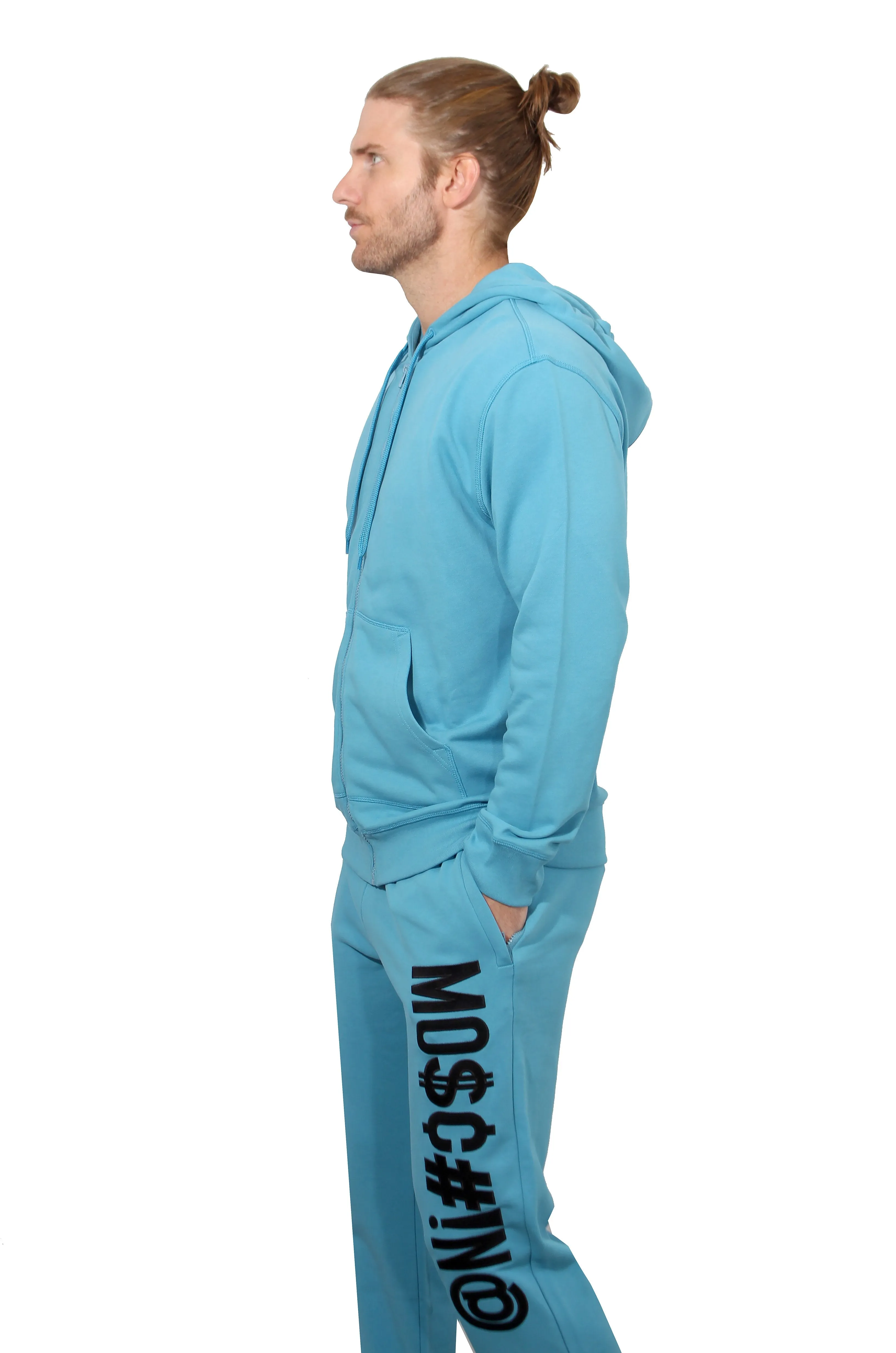 Moschino Zip Up Sweatshirt - Blue