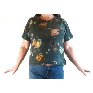Nancybird black print top size XL