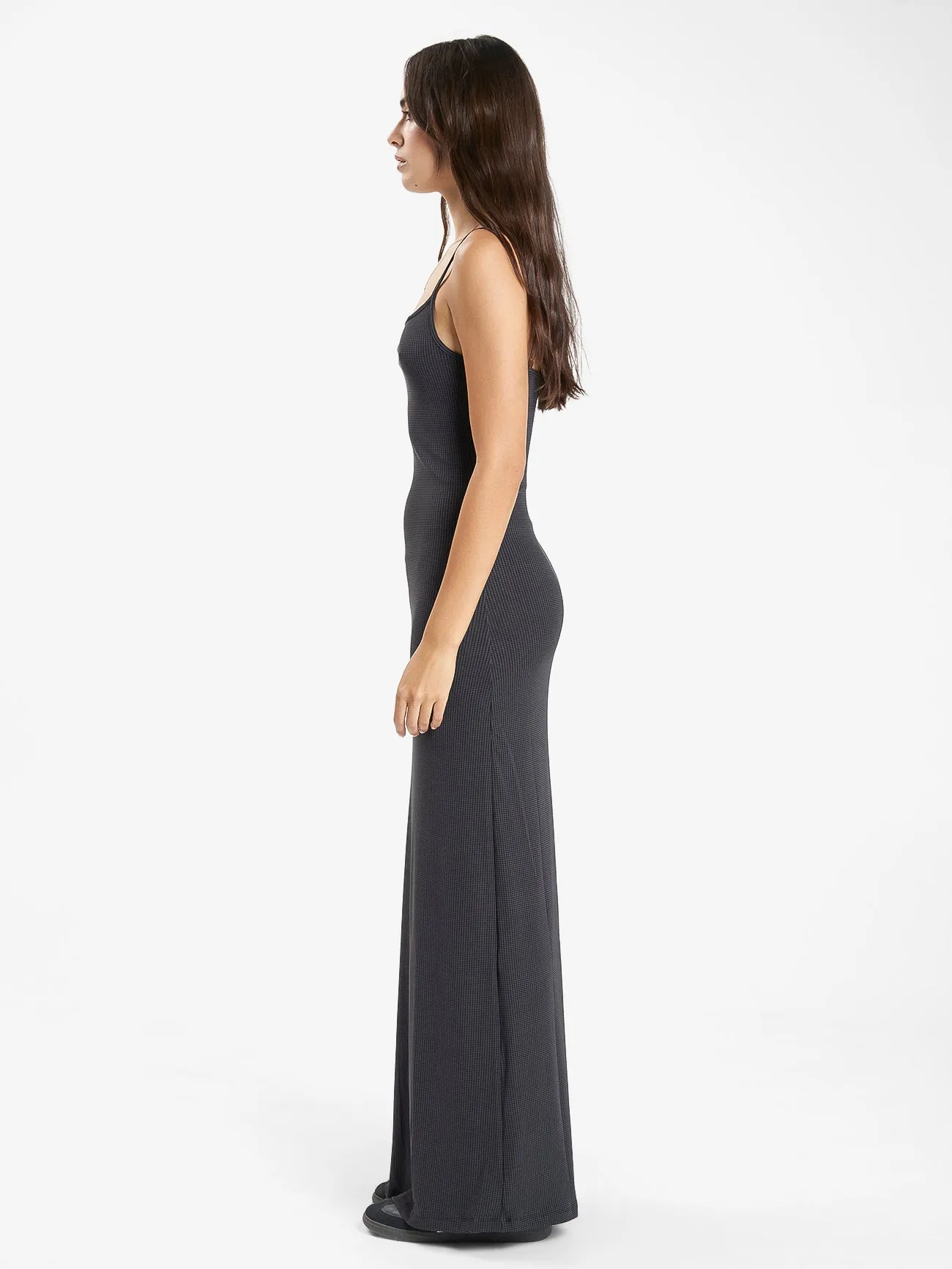 NANO MESH DRESS - DARK CHARCOAL