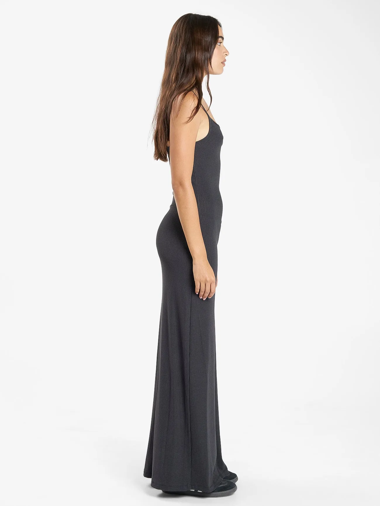 NANO MESH DRESS - DARK CHARCOAL