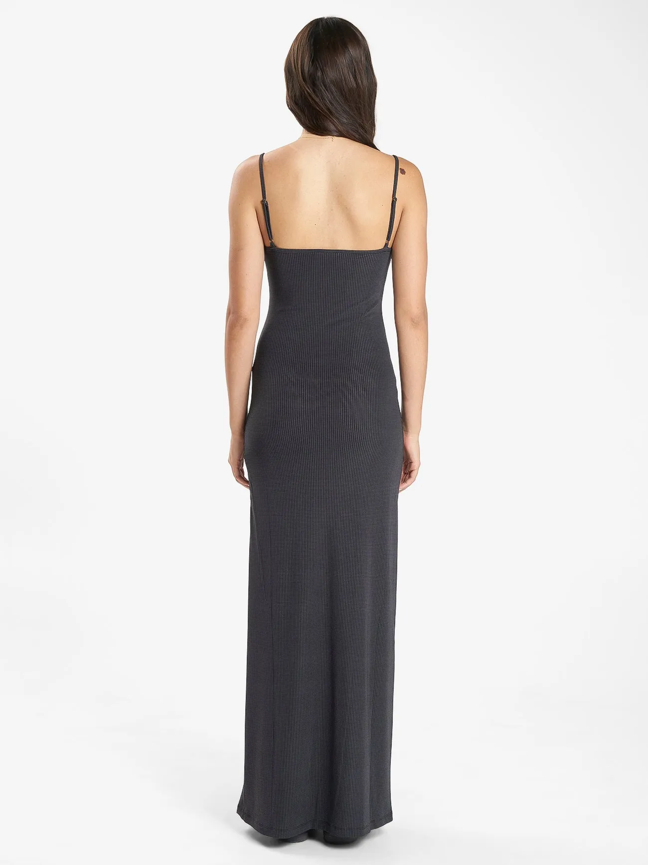 NANO MESH DRESS - DARK CHARCOAL