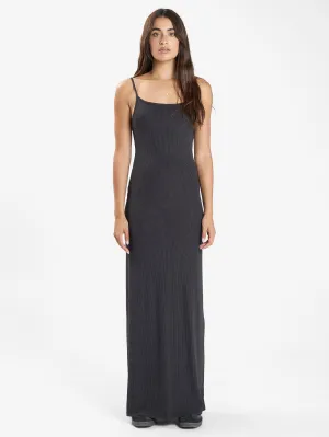 NANO MESH DRESS - DARK CHARCOAL