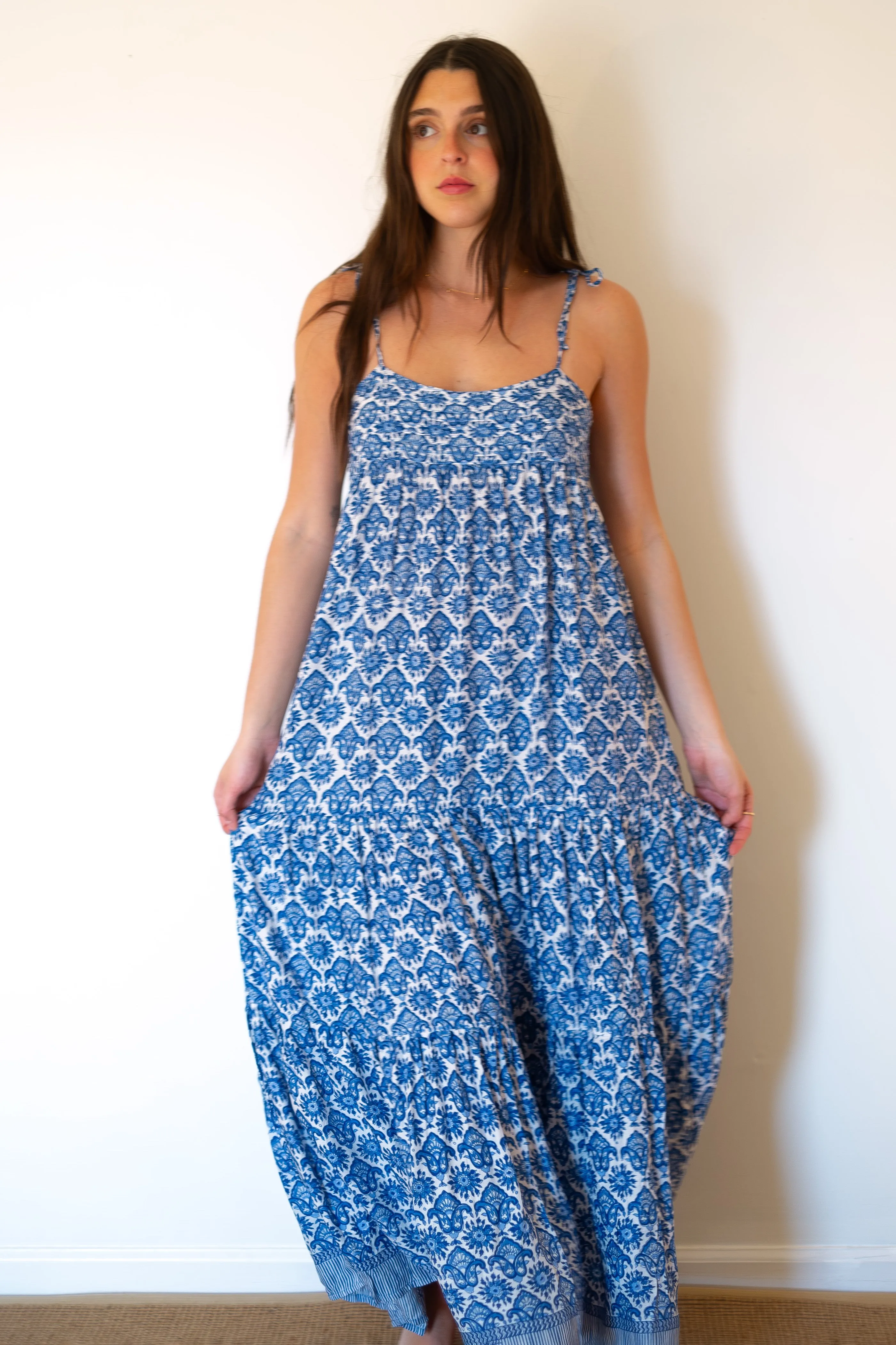 Natalie Martin Melanie Dress - Fleur-De-Lis-Blue