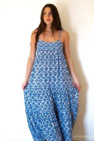 Natalie Martin Melanie Dress - Fleur-De-Lis-Blue