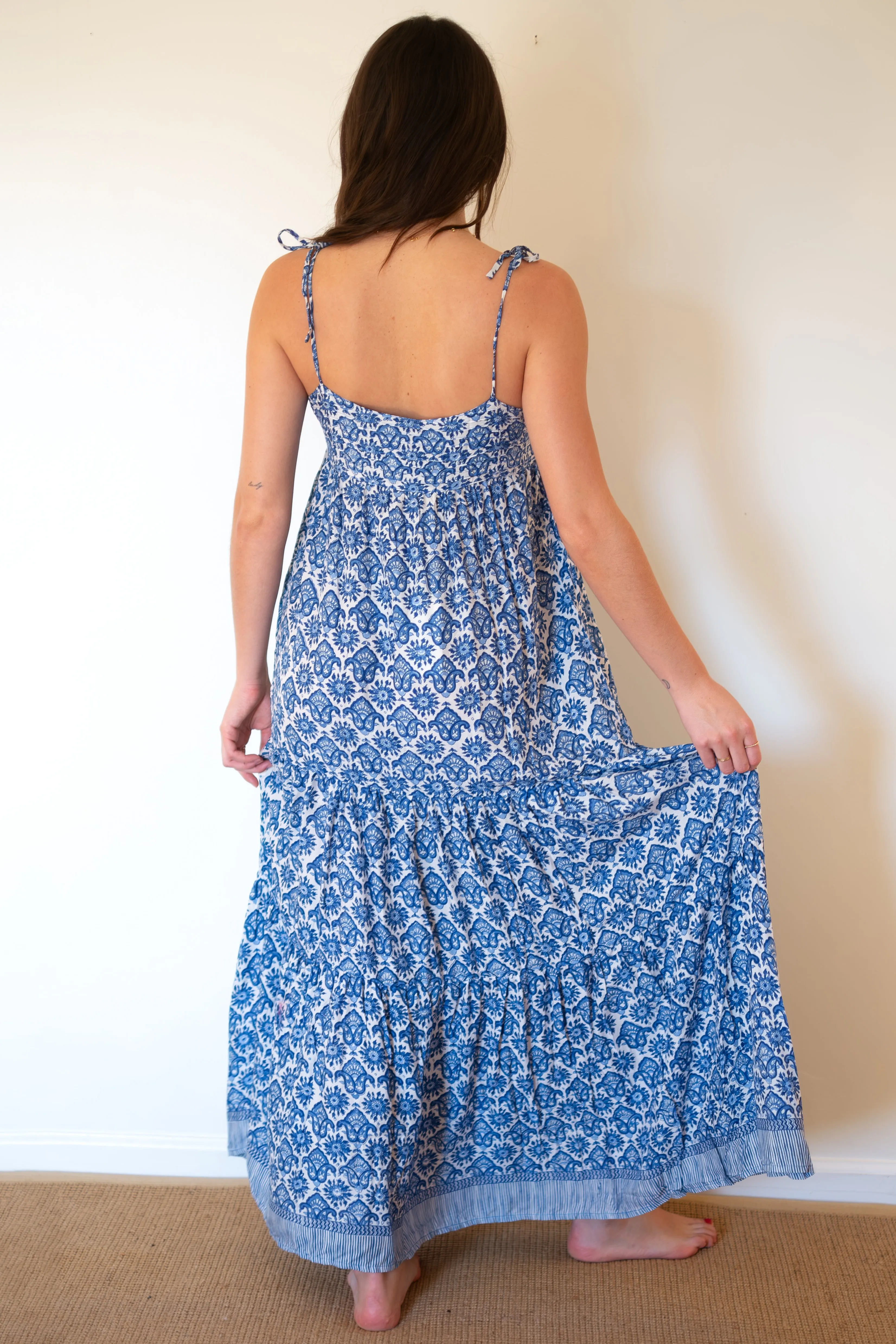 Natalie Martin Melanie Dress - Fleur-De-Lis-Blue