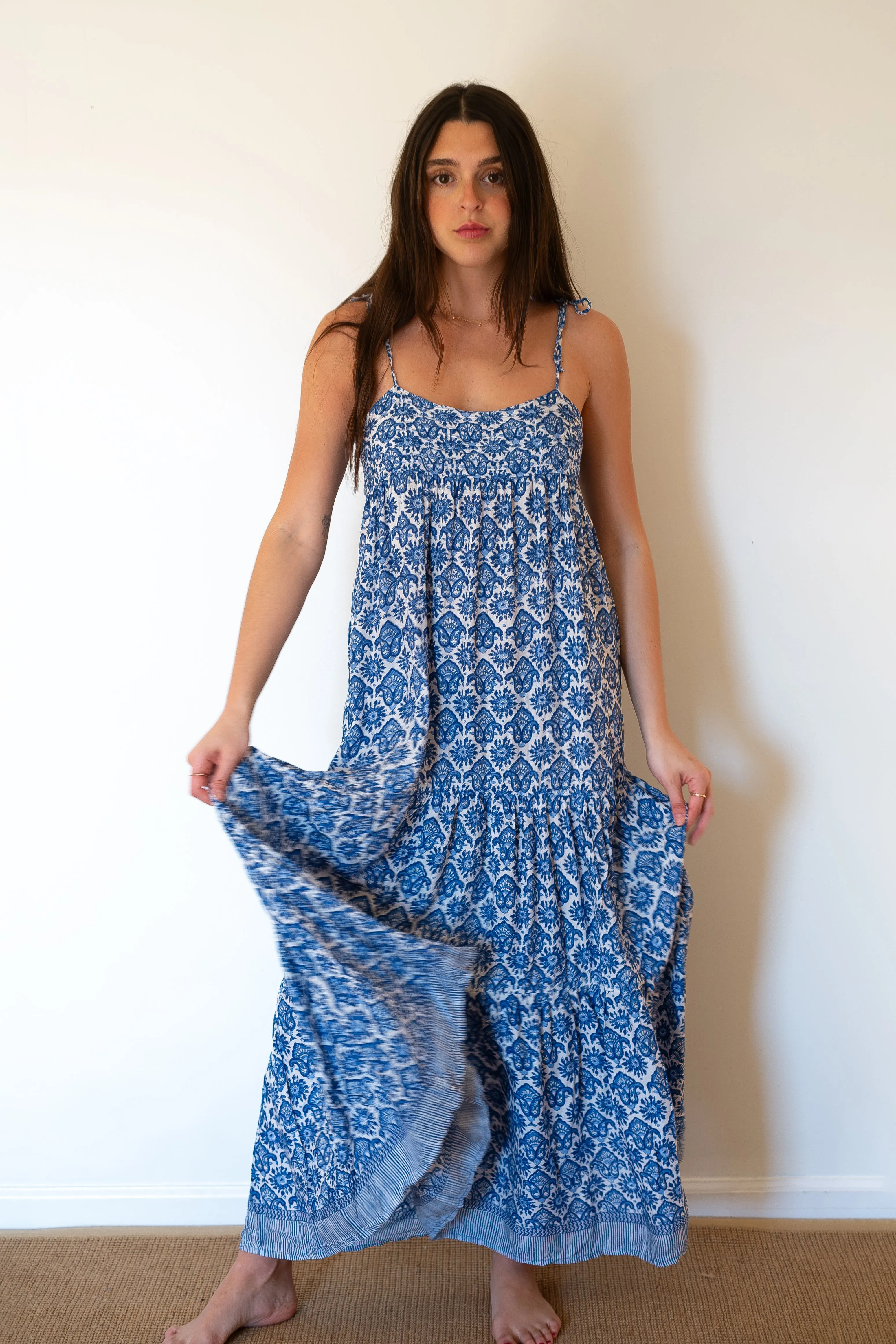 Natalie Martin Melanie Dress - Fleur-De-Lis-Blue