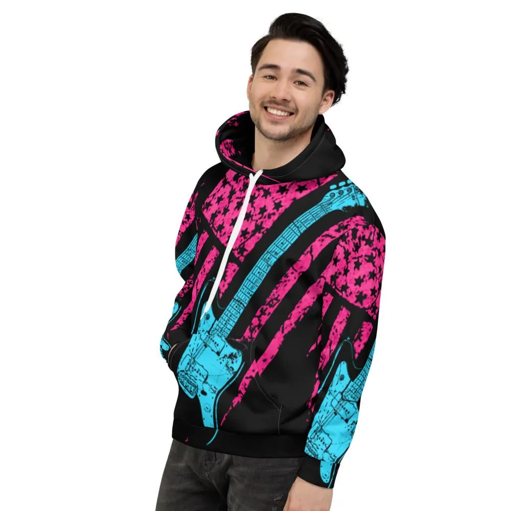 Neon Americana J-Master All-Over-Print Guitar Hoodie by AxeDr.