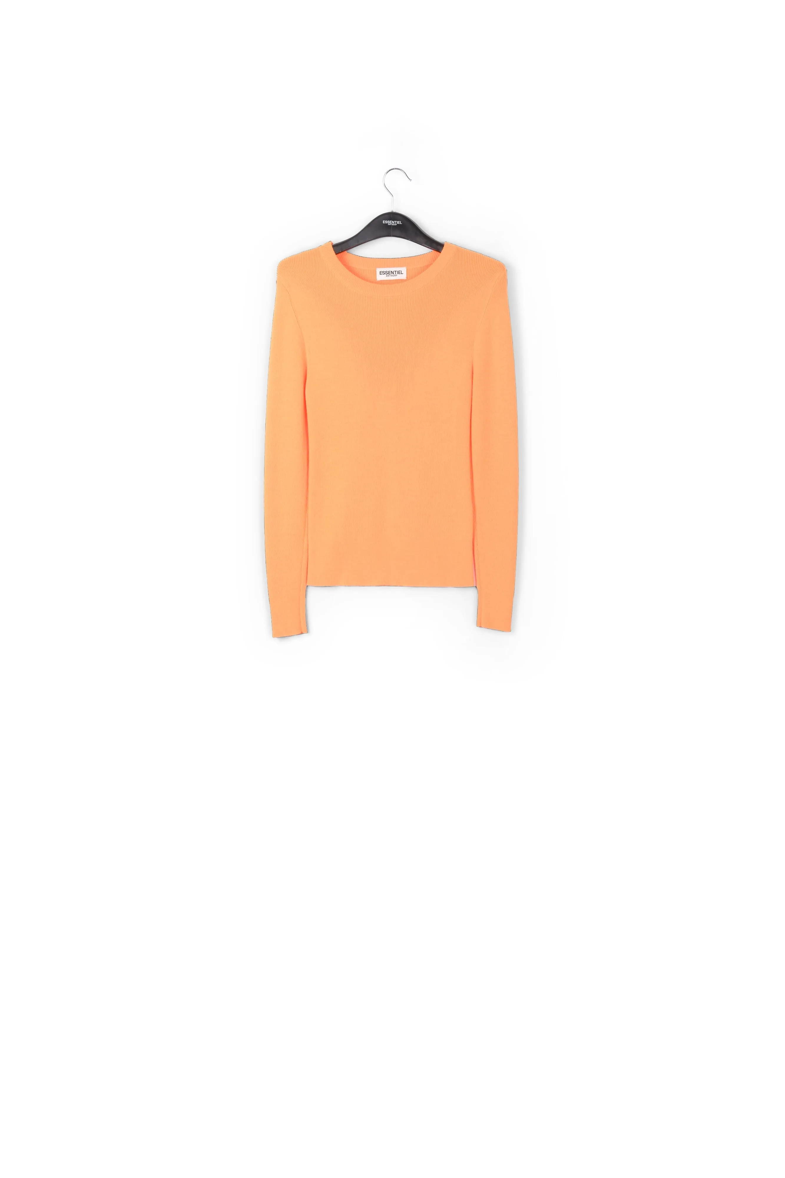 Neon orange rib-knitted sweater