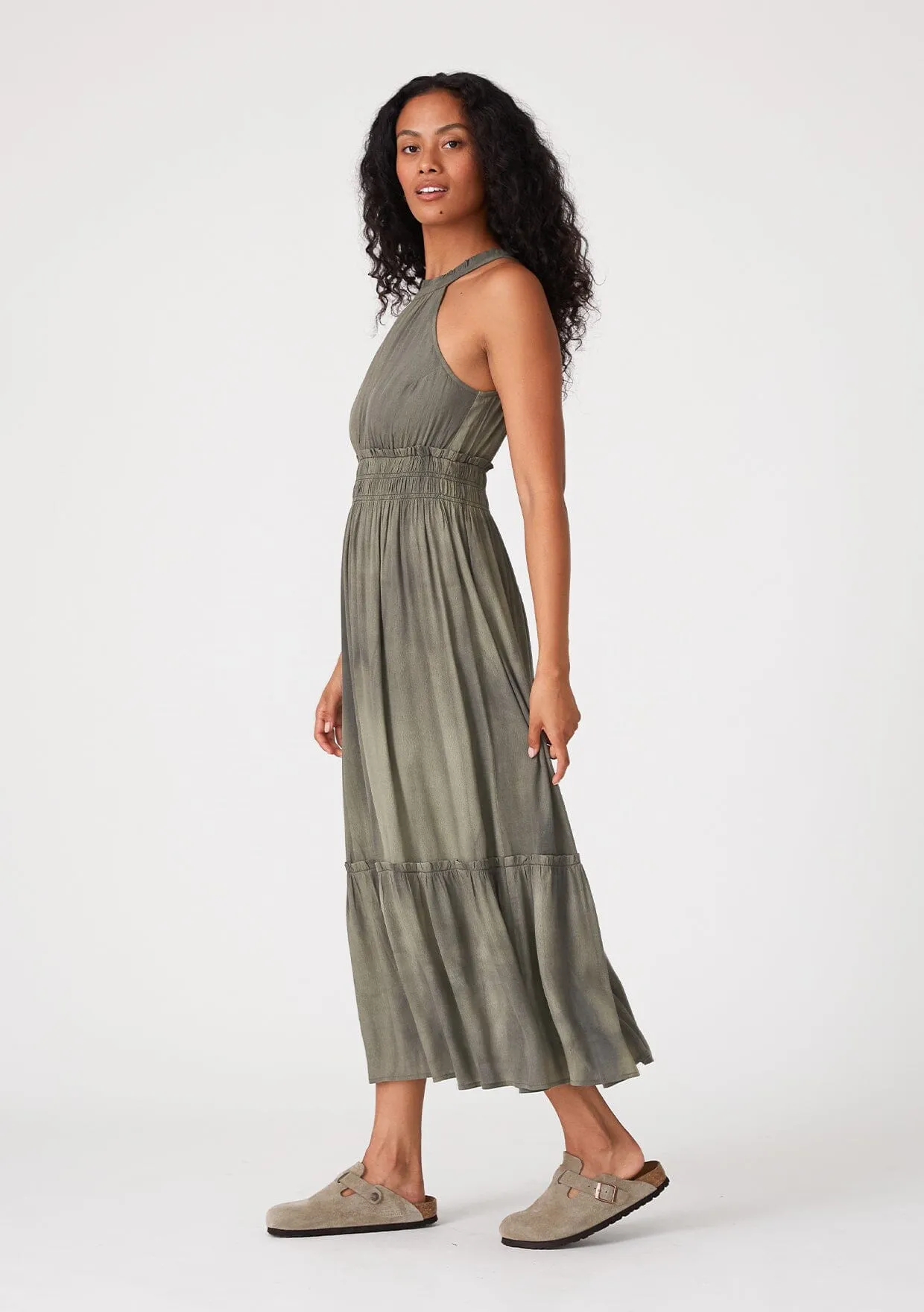 Neve Smocked Halter Maxi Dress
