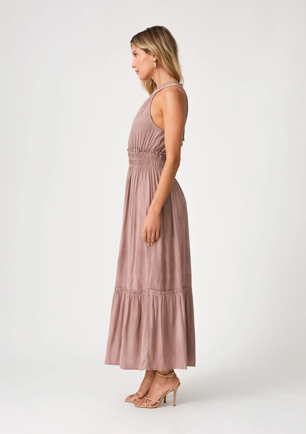 Neve Smocked Halter Maxi Dress