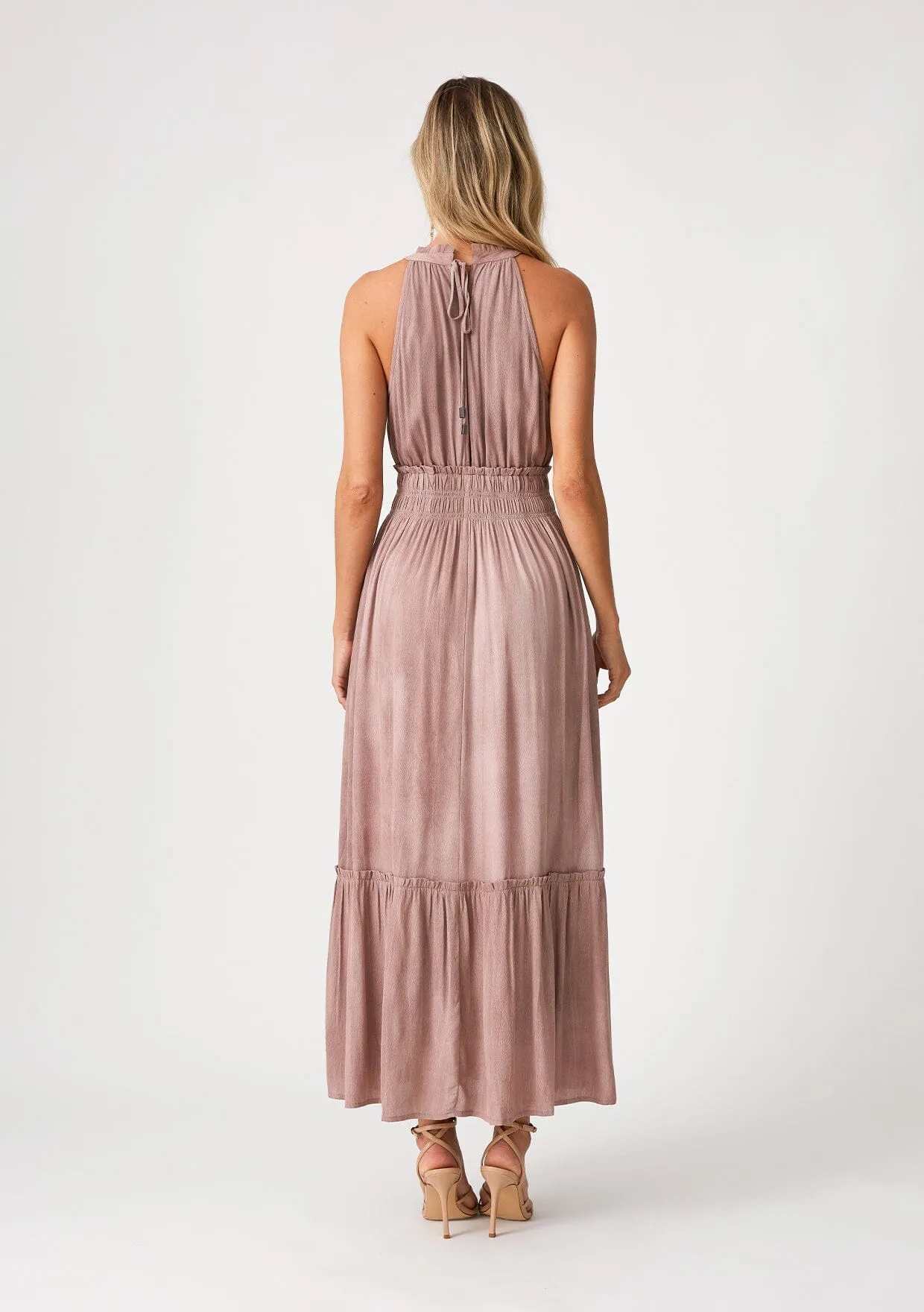 Neve Smocked Halter Maxi Dress