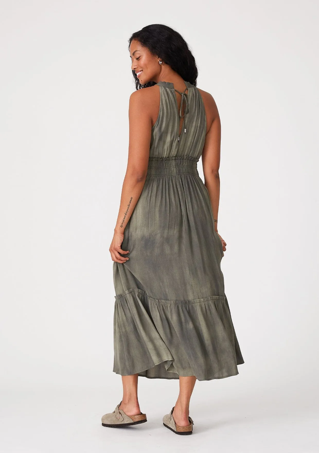 Neve Smocked Halter Maxi Dress