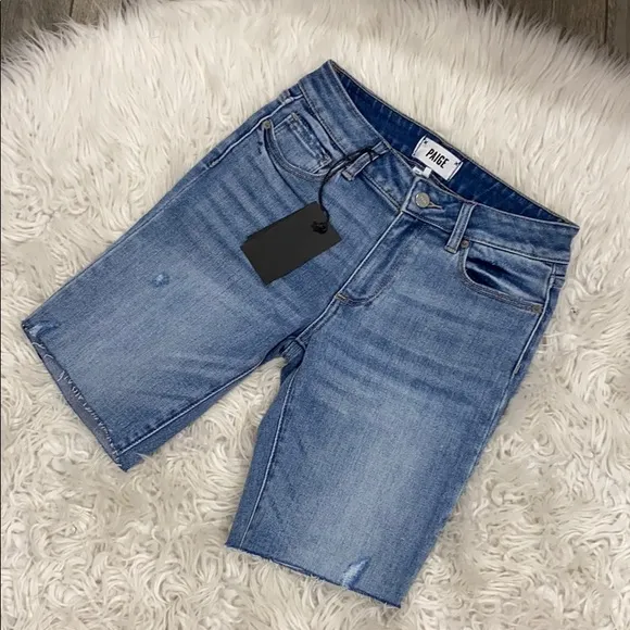 NEW • Paige • Jax Cut Off Bermuda Denim Shorts