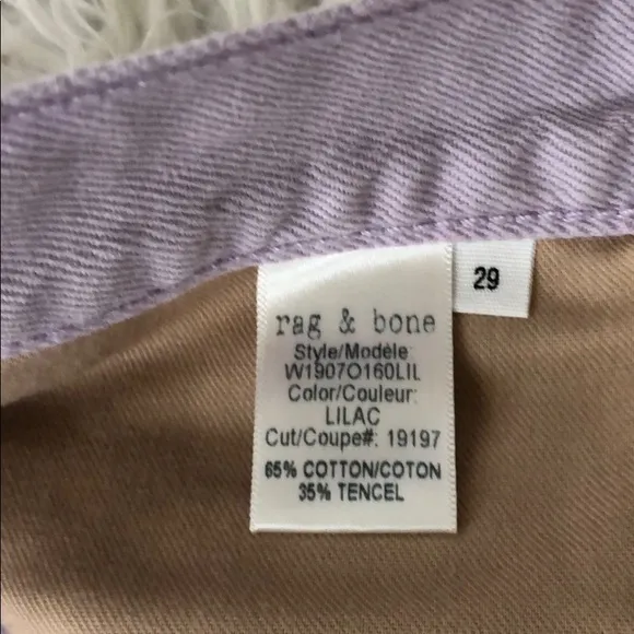 NEW • Rag &amp; Bone • Cut Off Denim Shorts Lilac