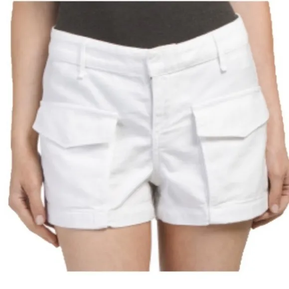 New! Rag &amp; Bone White Cargo Pocket Linen Shorts Size 30