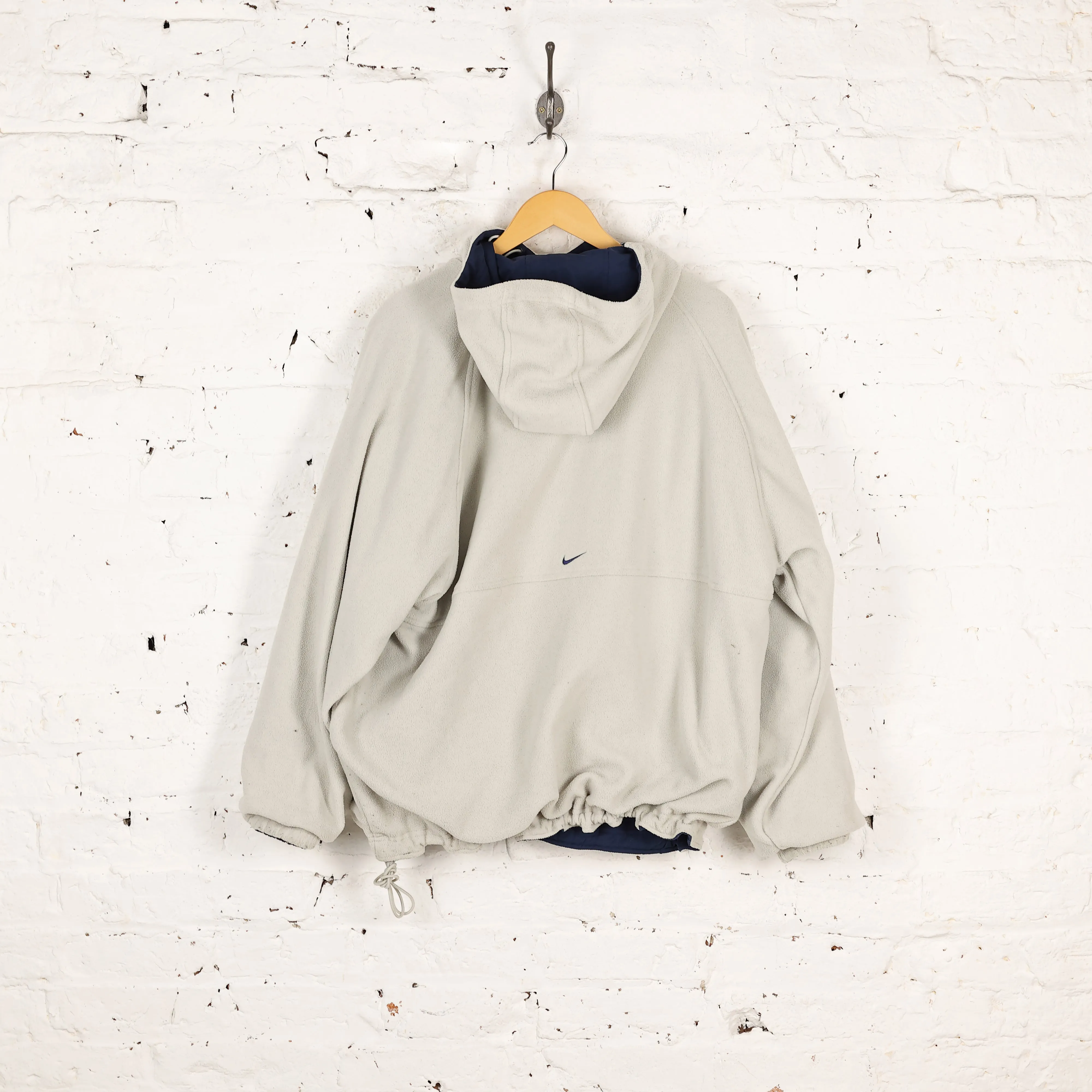 Nike 90s Reversible Fleece Hoodie - Beige - XL
