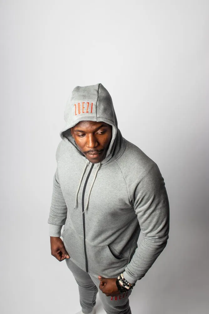 Nuru Gray Zip Hoodie