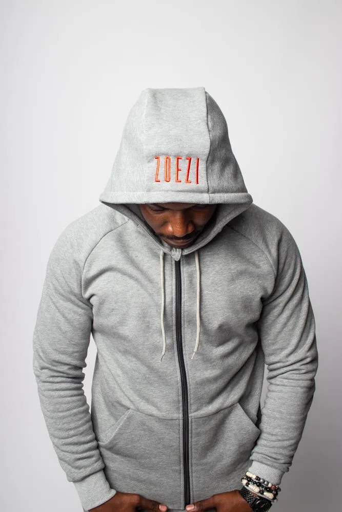 Nuru Gray Zip Hoodie