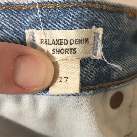 NWOT Madewell Relaxed Denim Shorts Light Dunwoody Wash - Size 27