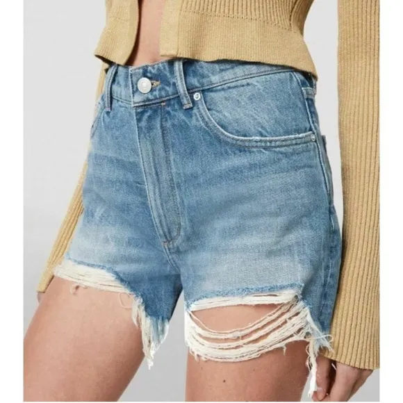 NWT All Saints Remi Cut Off Fray Hem Distressed Shorts Sz 27 $115
