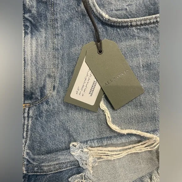 NWT All Saints Remi Cut Off Fray Hem Distressed Shorts Sz 27 $115