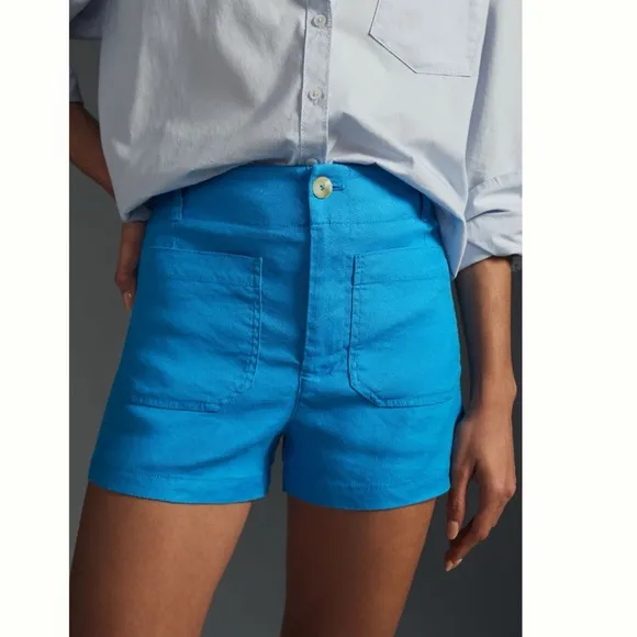 NWT Anthropologie Maeve The Colette Shorts : Linen Edition size 32