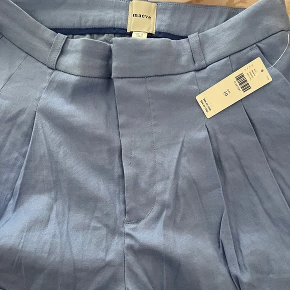 NWT ANTHROPOLOGIE The Avery Pleated Trouser Shorts by Maeve SIZE 10
