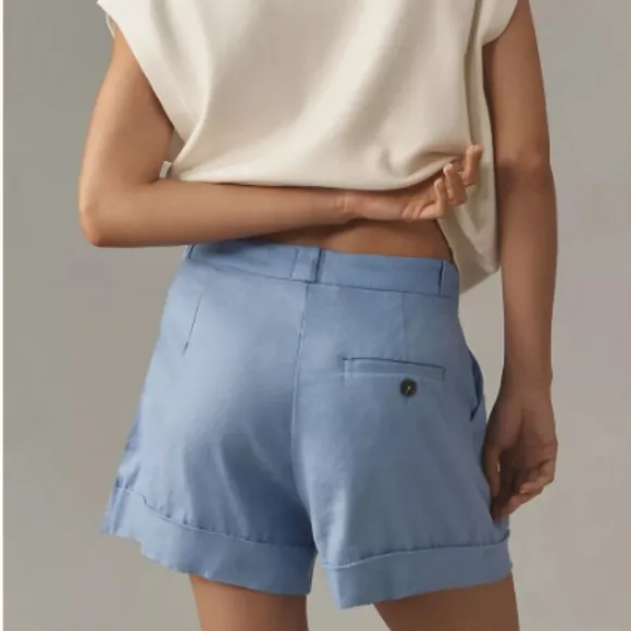NWT ANTHROPOLOGIE The Avery Pleated Trouser Shorts by Maeve SIZE 10
